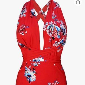 Cocoship Retro one piece bathing suit